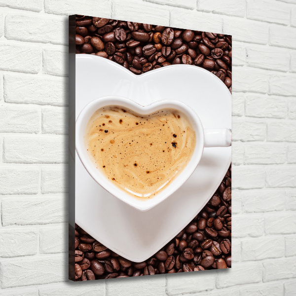 Foto auf leinwand vertikales Eine Tasse Kaffee