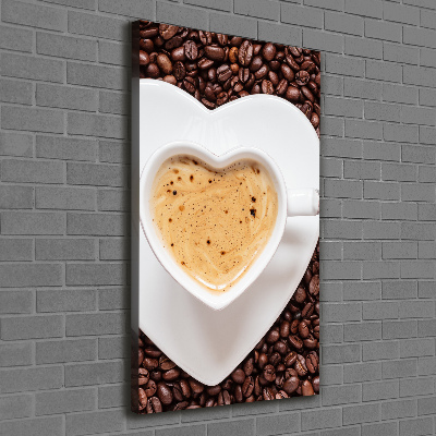 Foto auf leinwand vertikales Eine Tasse Kaffee
