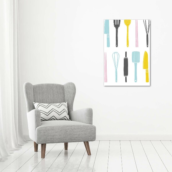 Foto auf leinwand vertikales Küchenutensilien