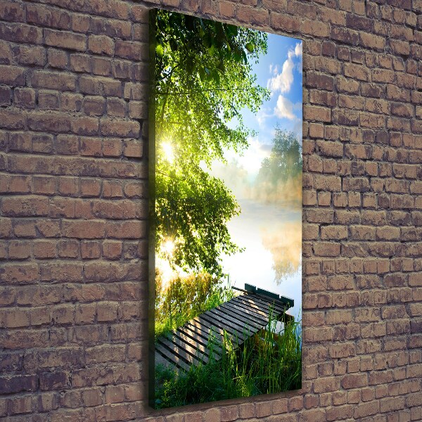 Wandbild vertikales Holzsteg