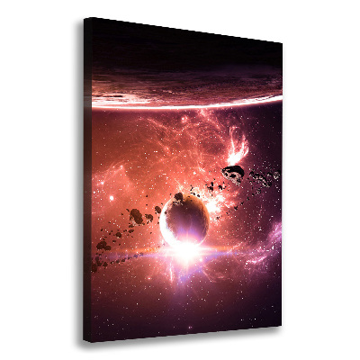 Foto leinwand vertikales Galaxis