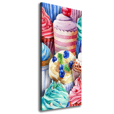 Wandbild vertikales Bunte Cupcakes