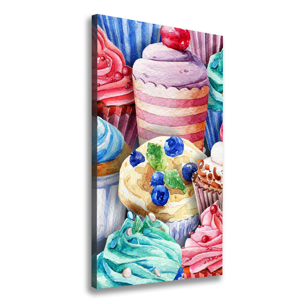 Wandbild vertikales Bunte Cupcakes
