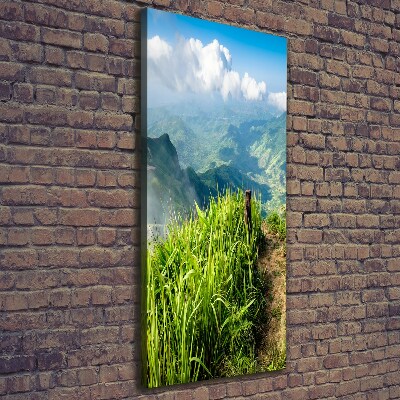 Foto leinwand vertikales Bergpfad