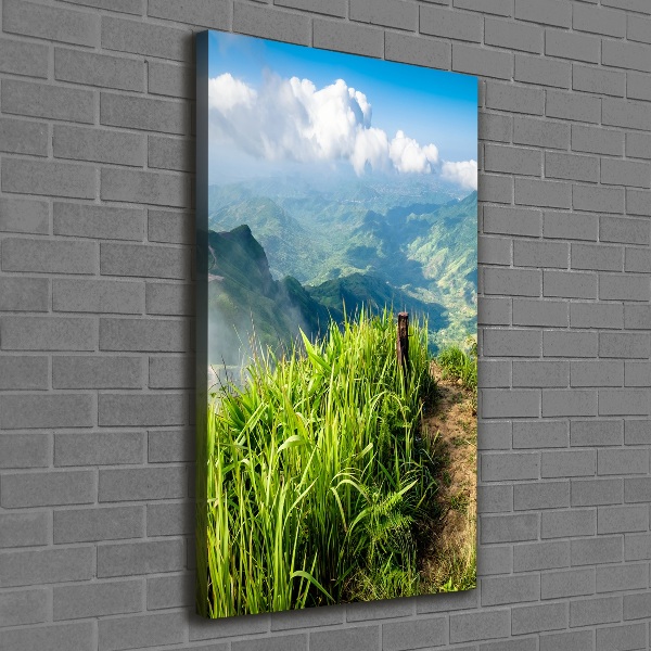 Foto leinwand vertikales Bergpfad