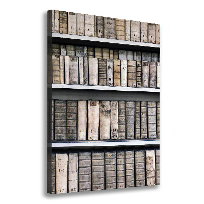 Wandbild vertikales Bücherregal