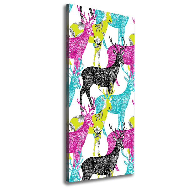Foto auf leinwand vertikales Bunte Hirsche