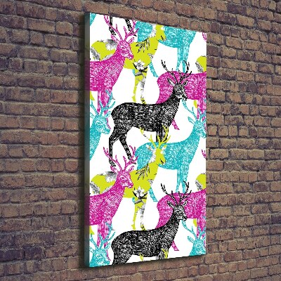 Foto auf leinwand vertikales Bunte Hirsche