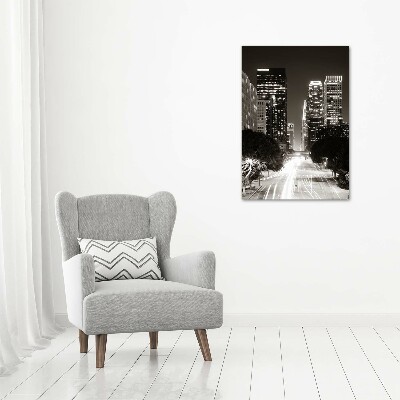 Foto leinwand vertikales Los Angeles bei Nacht