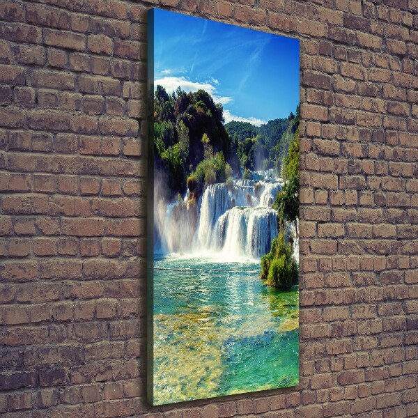 Wandbild vertikales Krka-Wasserfall