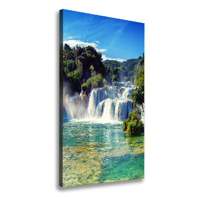 Wandbild vertikales Krka-Wasserfall