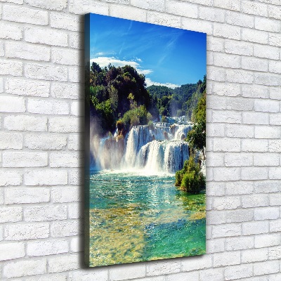 Wandbild vertikales Krka-Wasserfall