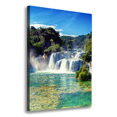 Wandbild vertikales Krka-Wasserfall