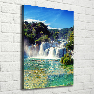 Wandbild vertikales Krka-Wasserfall
