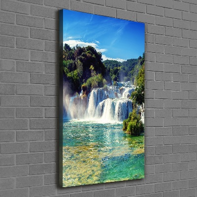 Wandbild vertikales Krka-Wasserfall