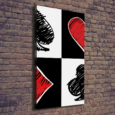 Foto auf leinwand vertikales Kartenfarben