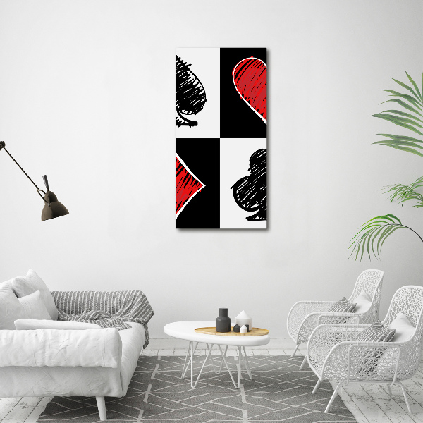 Foto auf leinwand vertikales Kartenfarben