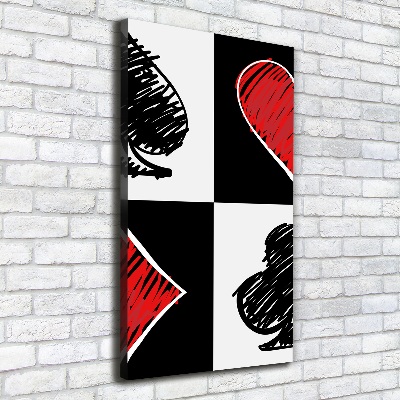 Foto auf leinwand vertikales Kartenfarben