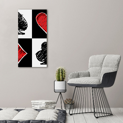 Foto auf leinwand vertikales Kartenfarben