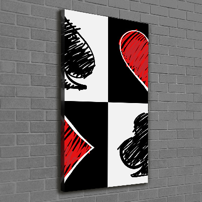 Foto auf leinwand vertikales Kartenfarben