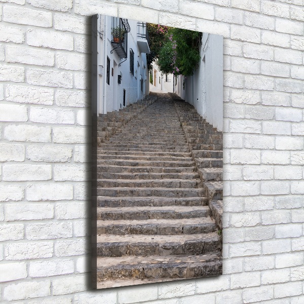 Wandbild vertikales Steintreppe