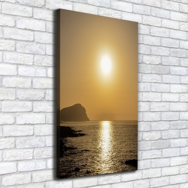 Foto leinwand vertikales Sonnenuntergang am Meer