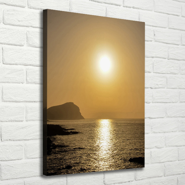 Foto leinwand vertikales Sonnenuntergang am Meer