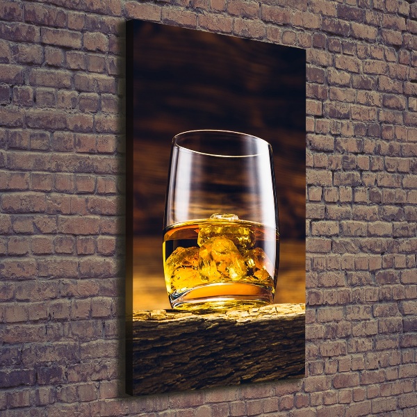 Wandbild vertikales Bourbon im Glas
