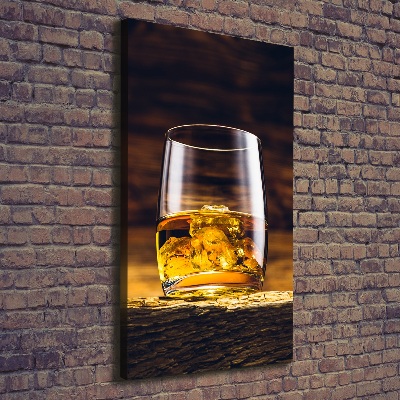 Wandbild vertikales Bourbon im Glas