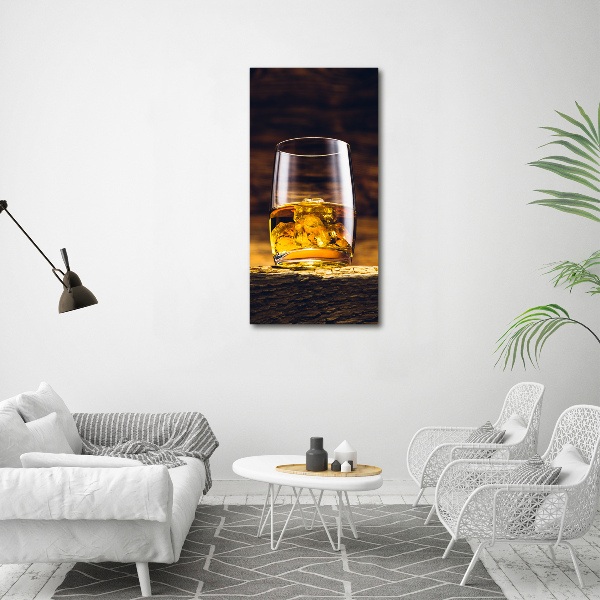 Wandbild vertikales Bourbon im Glas