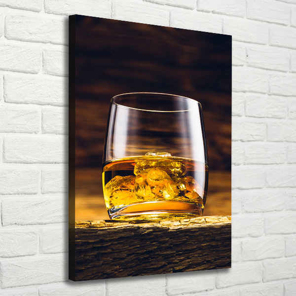 Wandbild vertikales Bourbon im Glas