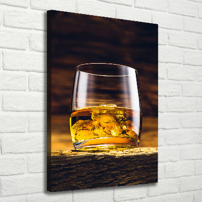 Wandbild vertikales Bourbon im Glas