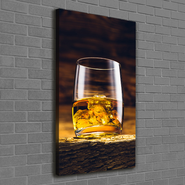 Wandbild vertikales Bourbon im Glas