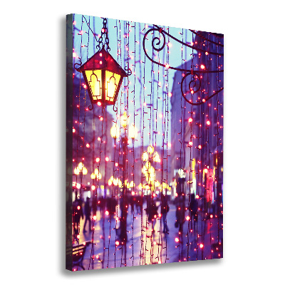 Foto auf leinwand vertikales Lichter in der Stadt