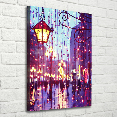 Foto auf leinwand vertikales Lichter in der Stadt