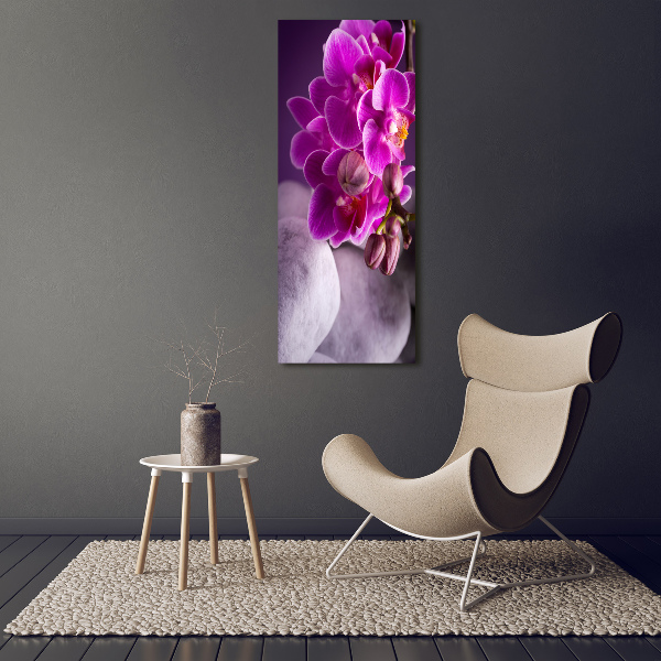 Foto leinwand vertikales Rosa Orchidee