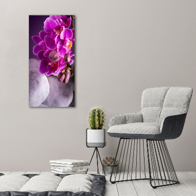 Foto leinwand vertikales Rosa Orchidee
