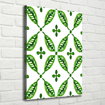 Wandbild vertikales Grüne Blätter