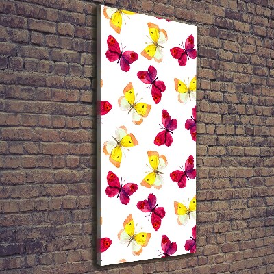 Foto leinwand vertikales Bunte Schmetterlinge