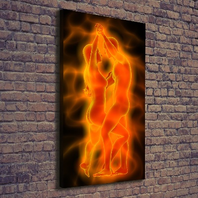 Foto leinwand vertikales Tanzendes Paar