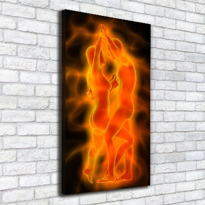 Foto leinwand vertikales Tanzendes Paar