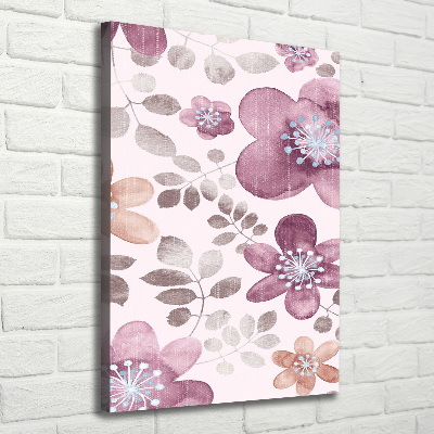 Foto leinwand vertikales Blumenmuster