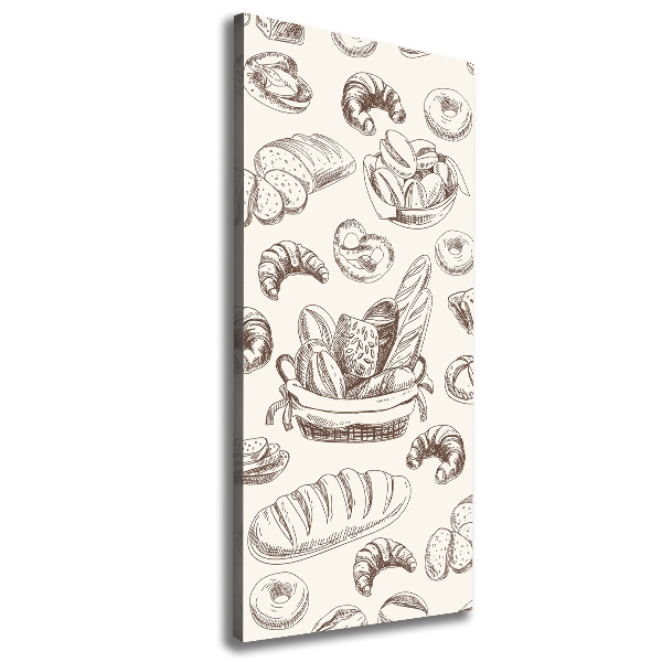 Foto auf leinwand vertikales Brot