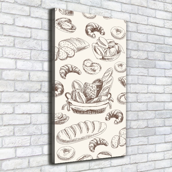 Foto auf leinwand vertikales Brot
