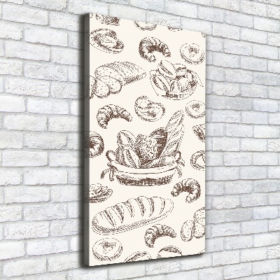 Foto auf leinwand vertikales Brot