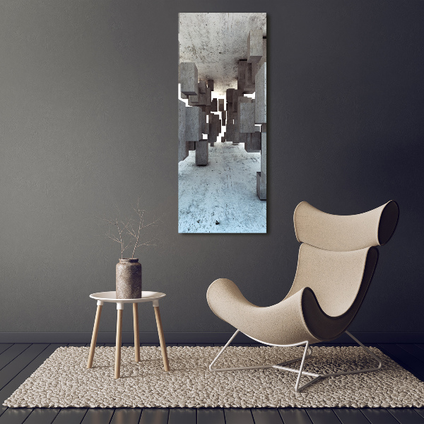 Foto leinwand vertikales Würfel aus Beton