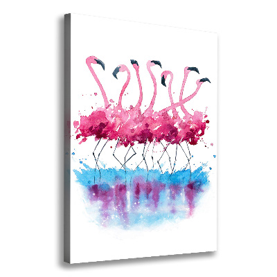 Wandbild vertikales Flamingos