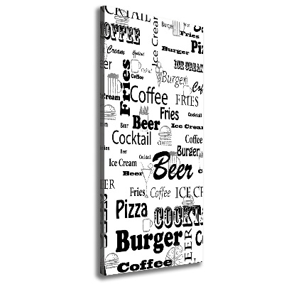 Foto leinwand vertikales Speisekarte