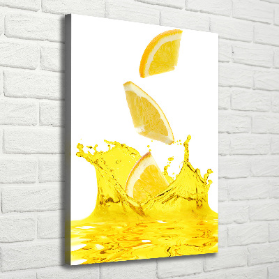 Wandbild vertikales Zitronensaft