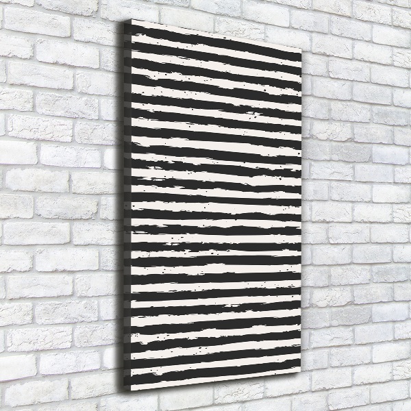 Foto auf leinwand vertikales Schwarz-weiße Streifen
